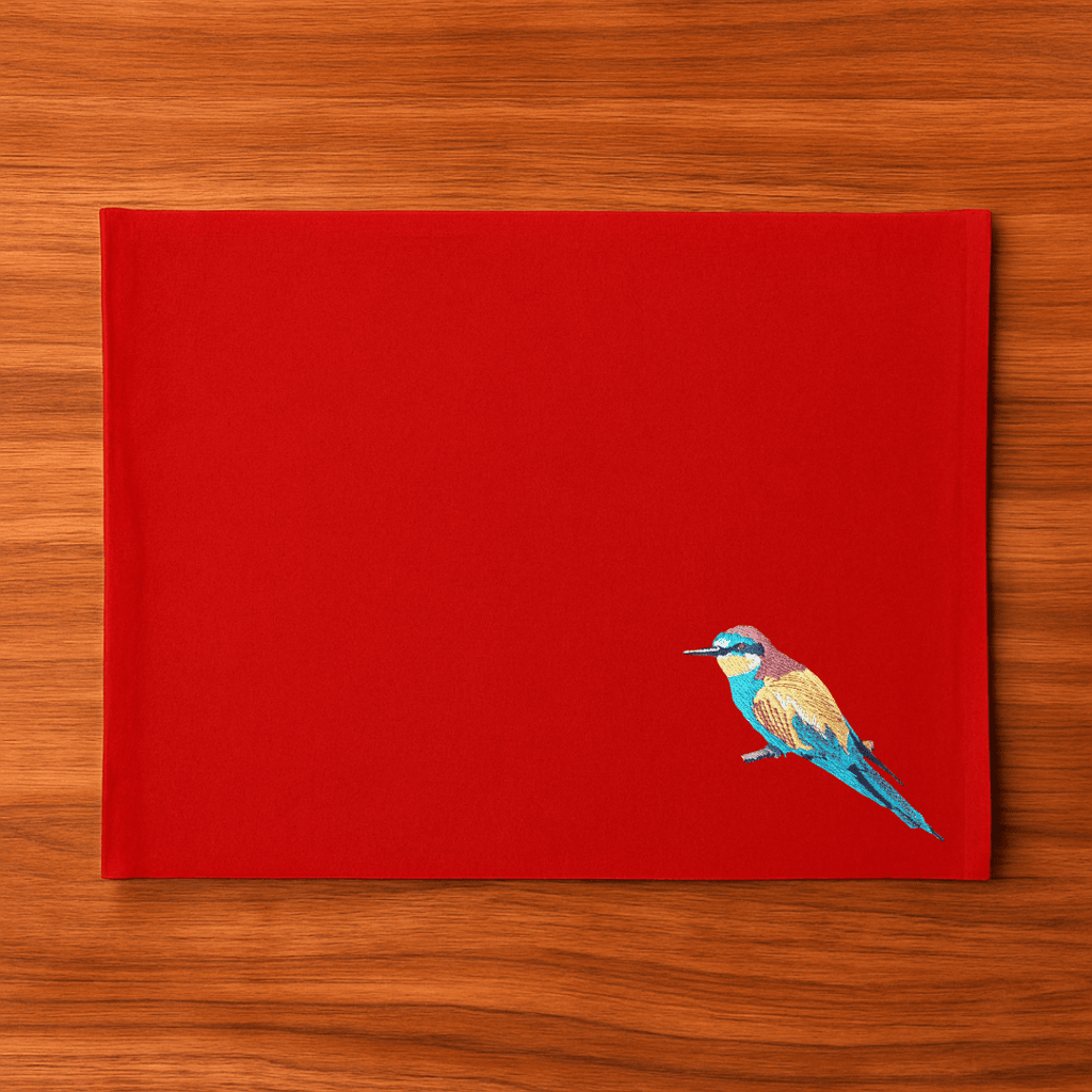 Table Mats - Bee Eater Embroidery