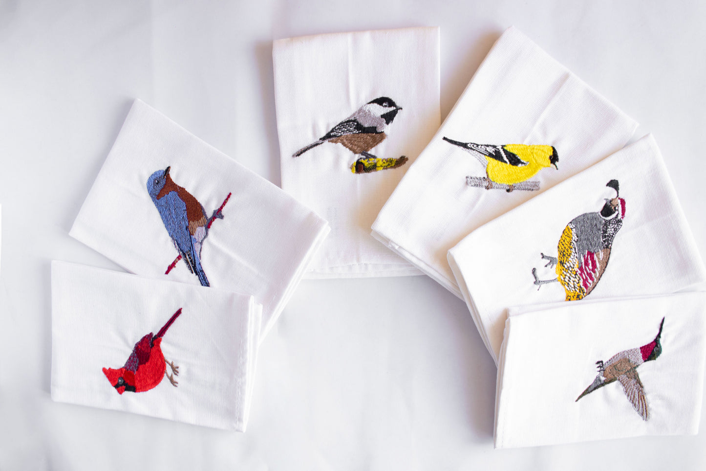 Napkins with Humming Bird Embroidery