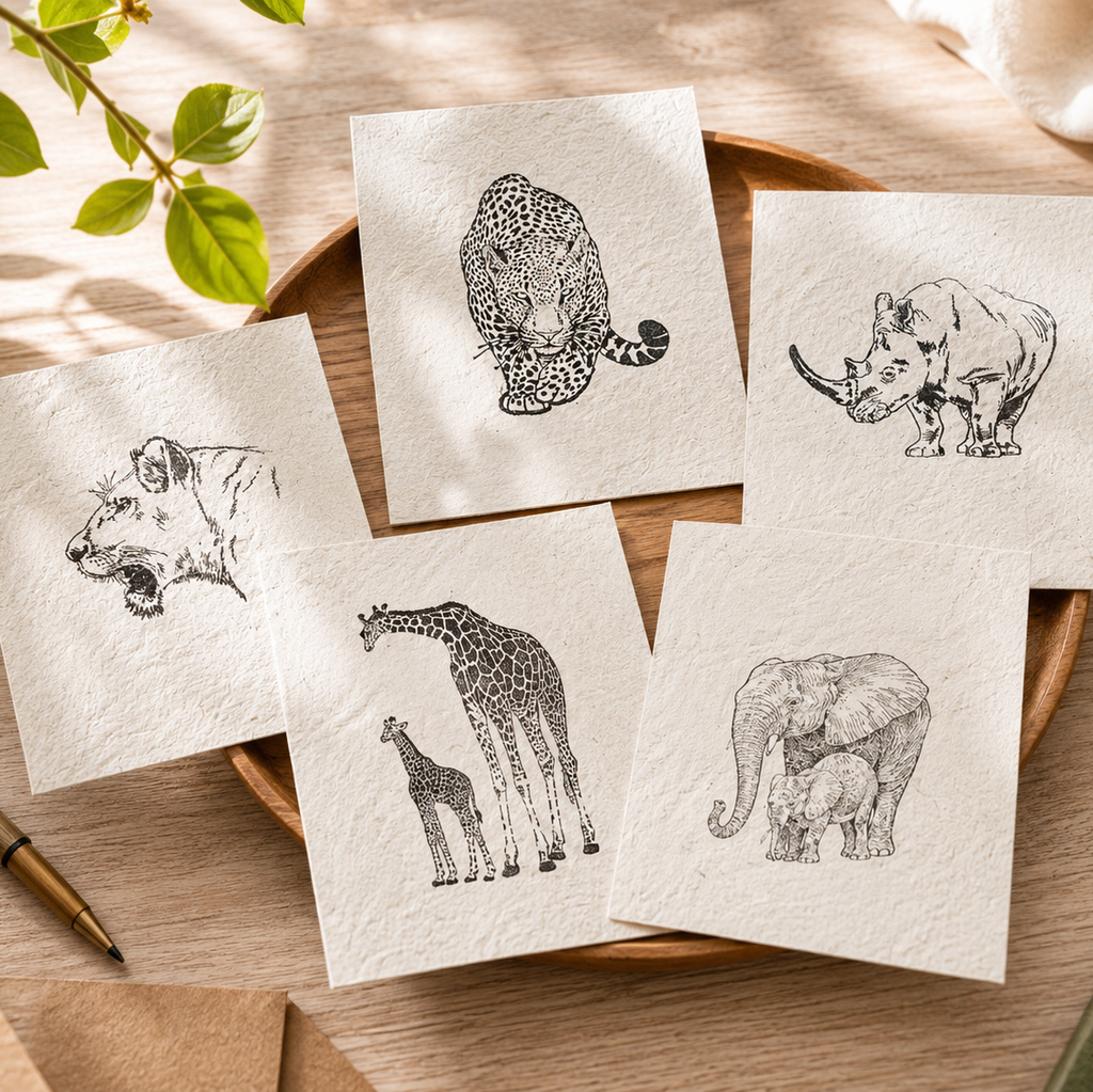 Rhino Wildlife Greeting Card
