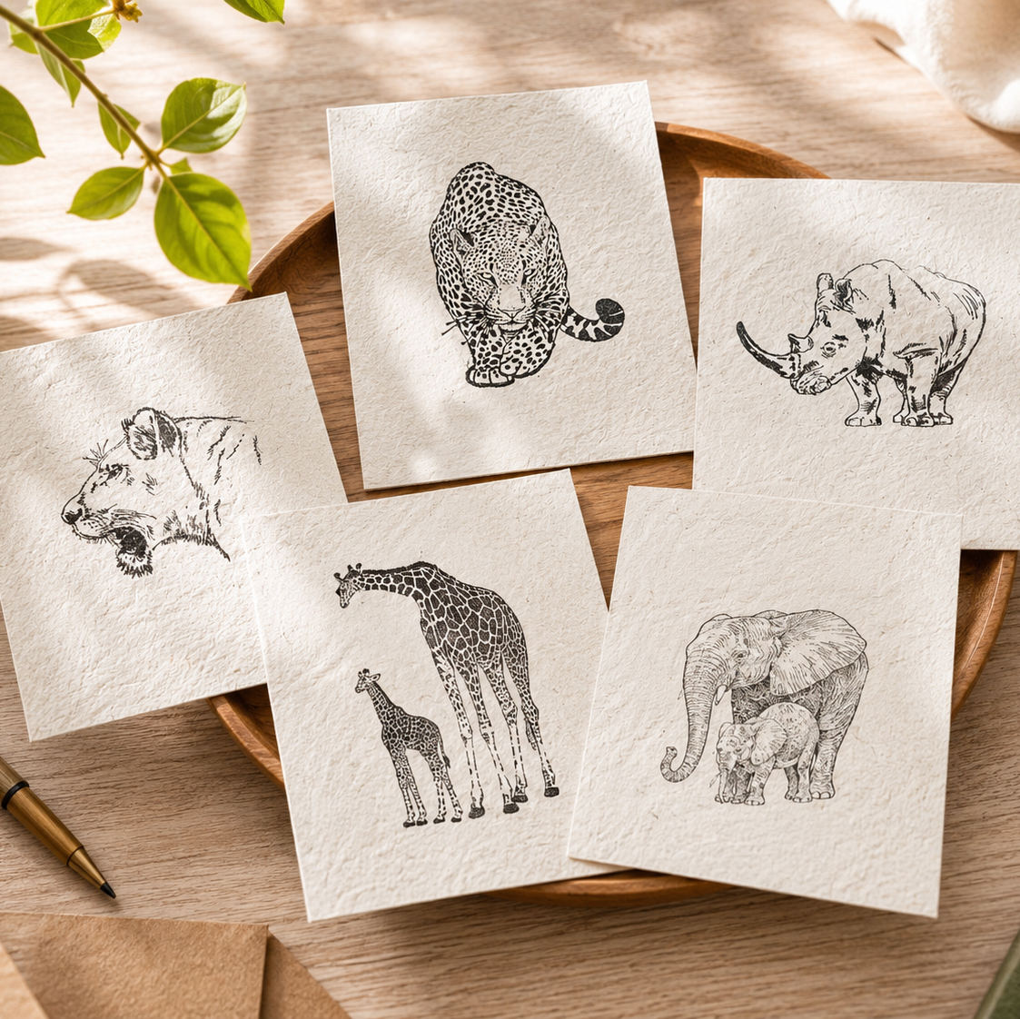 Rhino Wildlife Greeting Card