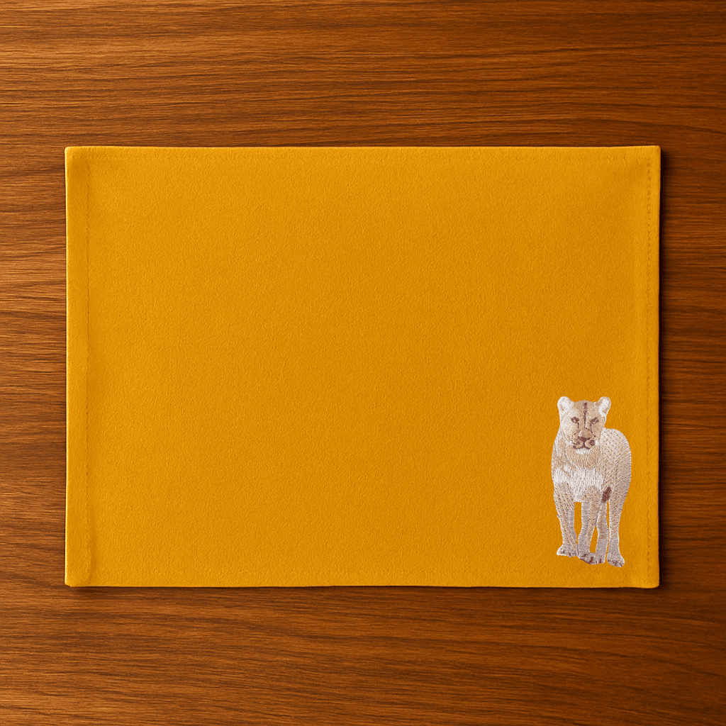 Table Mats - Lion Embroidery