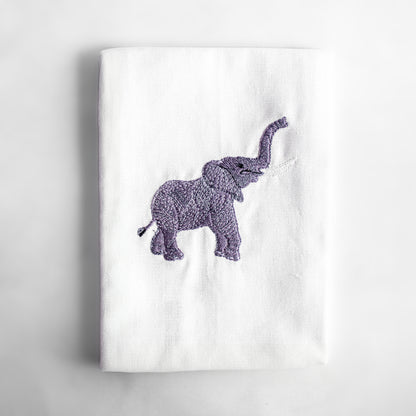 Napkins with Baby Elephant Embroidery