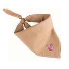 Brown Safari Bandana - Bird Embroidery