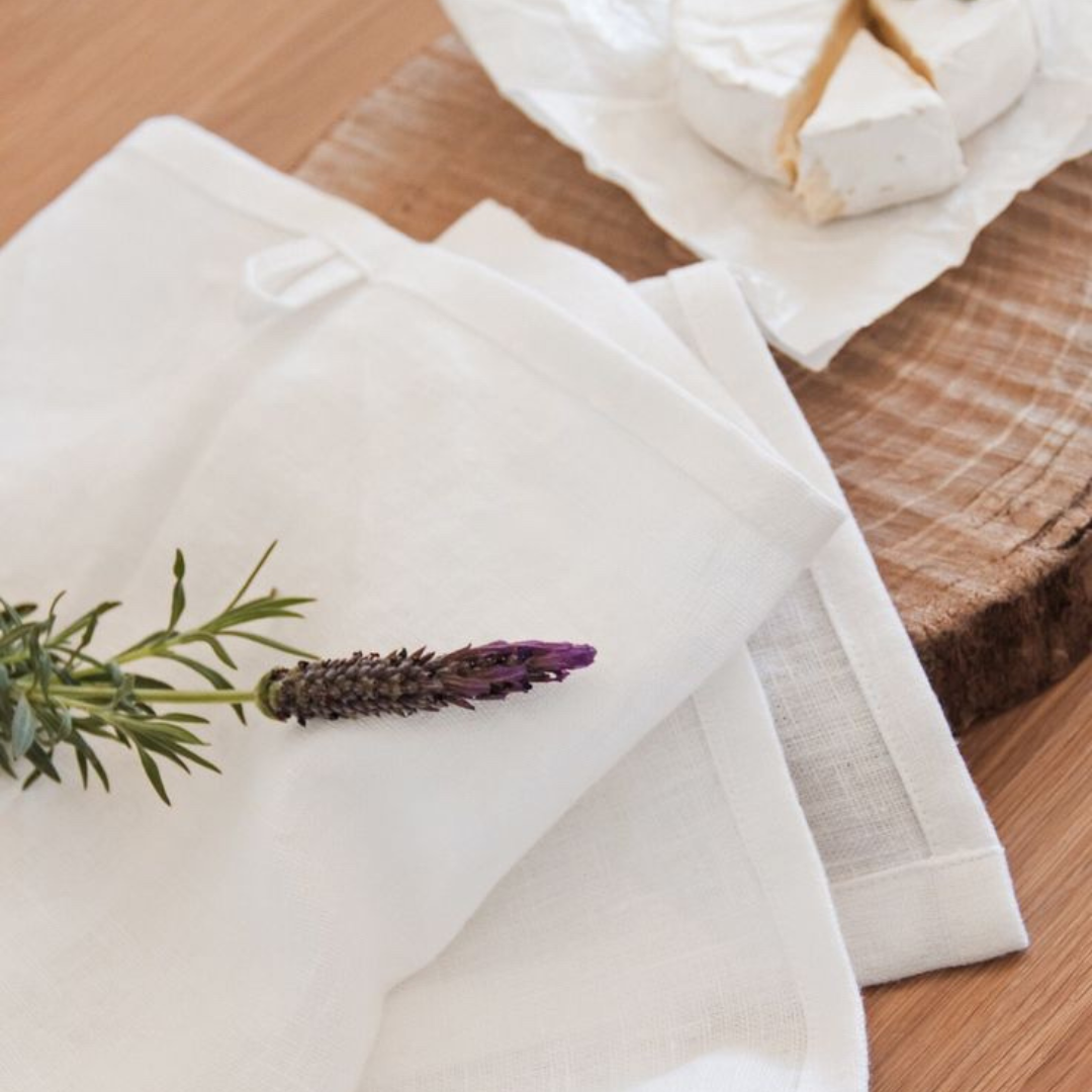 Tea Towels with Cheetah Embroidery