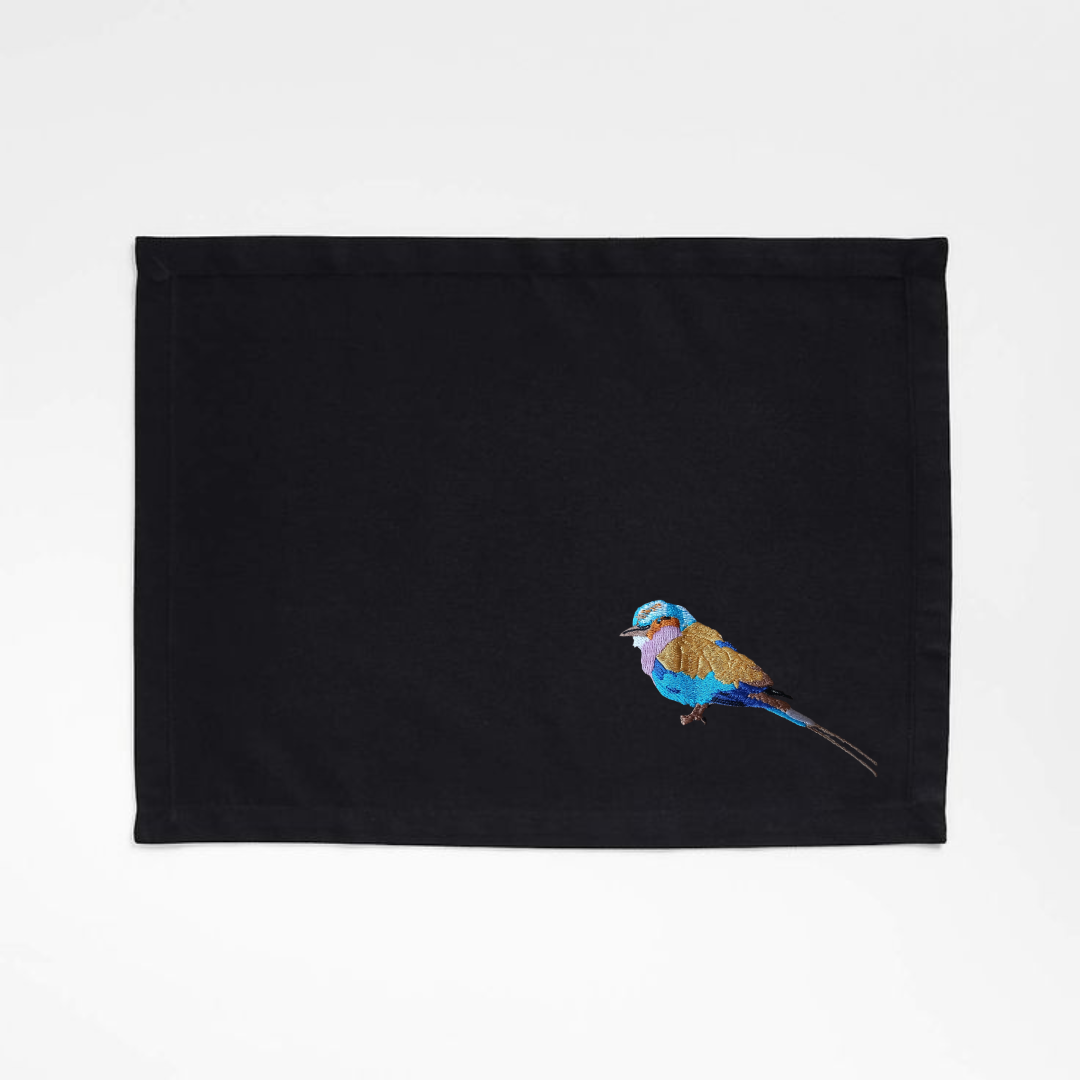 Table Mats - Lilac Breasted Roller Embroidery