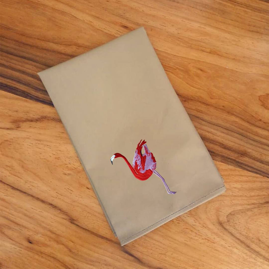 Napkins with Flamingo Embroidery