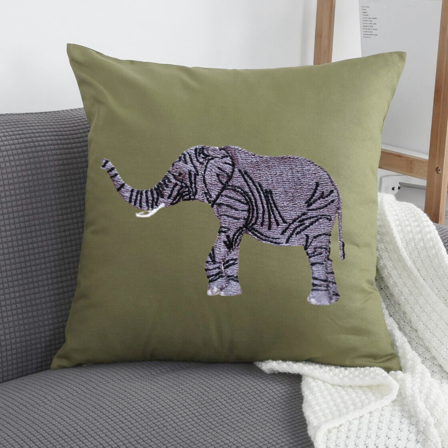 Cushion Covers- Elephant Embroidery