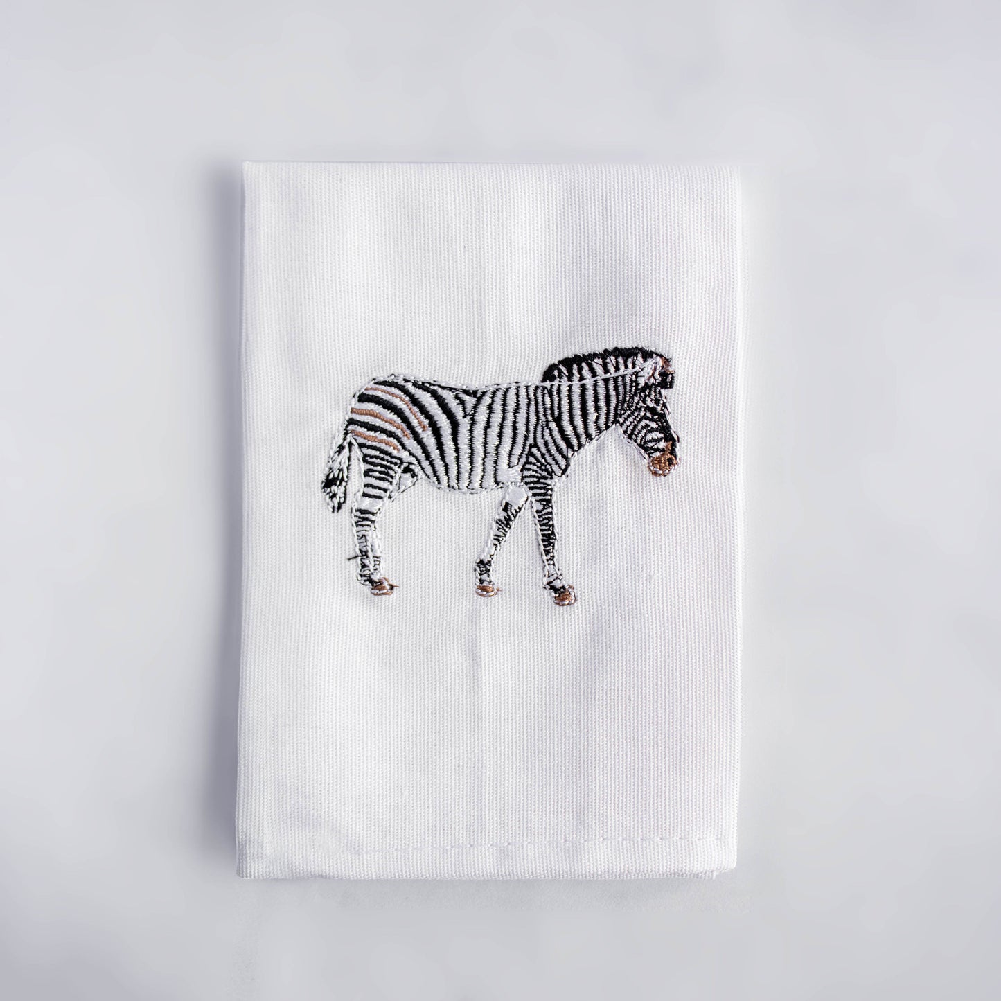 Napkins with Zebra Embroidery