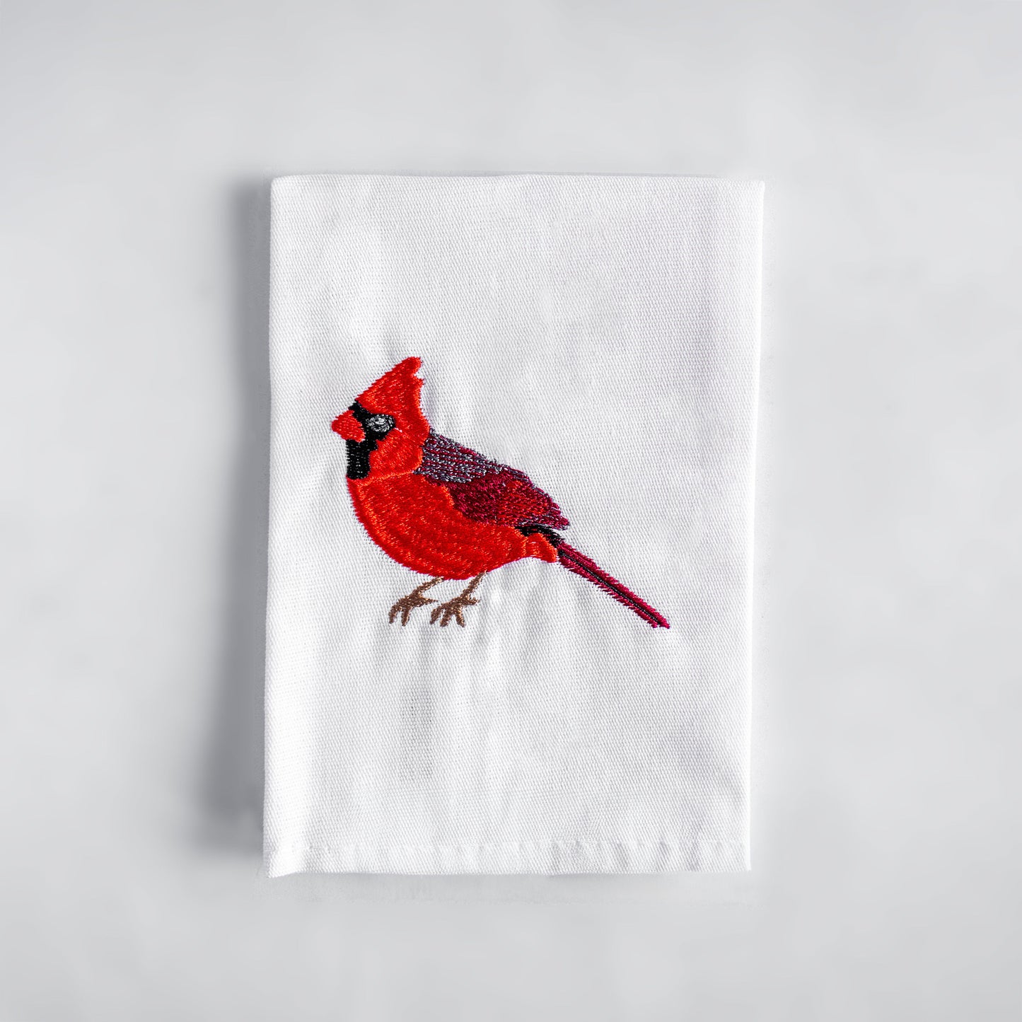 Napkins with Cardinal Embroidery