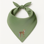 Green Safari Bandana - Animal Embroidery