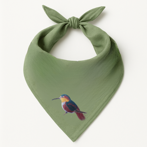 Safari Bandana - Bird Embroidery