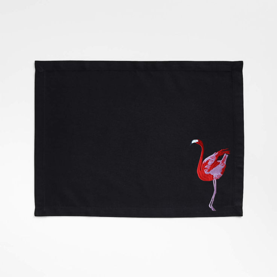 Table Mats -Flamingo Bird Embroidery