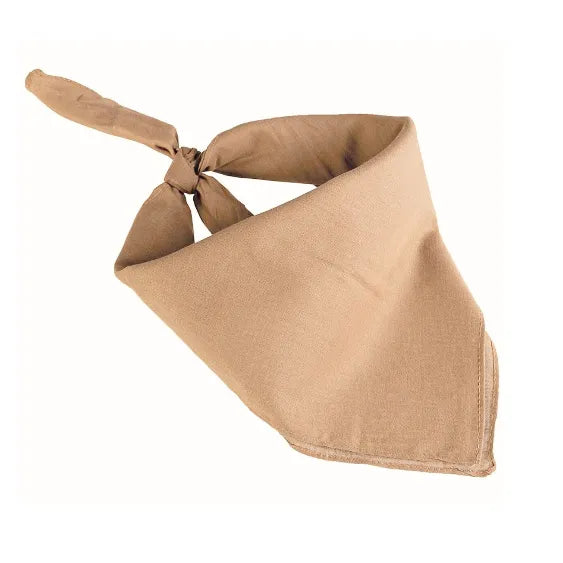 Brown Safari Bandana by ILISAH, a versatile cotton accessory perfect for styling or gifting, featuring neutral tones for a...