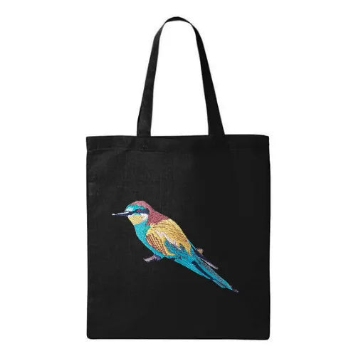 Canvas Tote - Bee Eater by ILISAH in mustard, made from 100% cotton canvas, perfect for everyday use and errands.