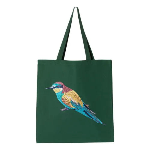 Canvas Tote - Bee Eater by ILISAH in mustard, made from 100% cotton canvas, perfect for everyday use and errands.