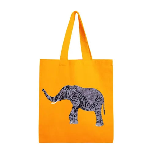 Canvas Tote by ILISAH in Burnt Orange, made from 100% cotton canvas, perfect for everyday use and errands.