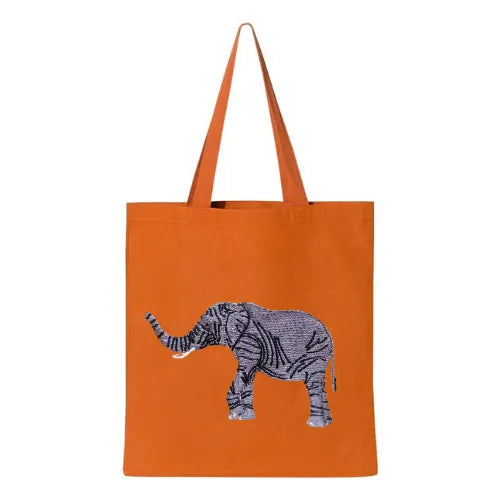 Canvas Tote by ILISAH in Burnt Orange, made from 100% cotton canvas, perfect for everyday use and errands.