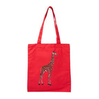 Canvas Tote - Giraffe by ILISAH in black, made from 100% cotton. Ideal for everyday use, perfect for errands and work.