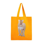 Canvas Tote - Lion by ILISAH in Pine Green, 100% cotton, perfect for everyday use, errands, and casual outings.