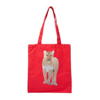 Canvas Tote - Lion by ILISAH in Pine Green, 100% cotton, perfect for everyday use, errands, and casual outings.