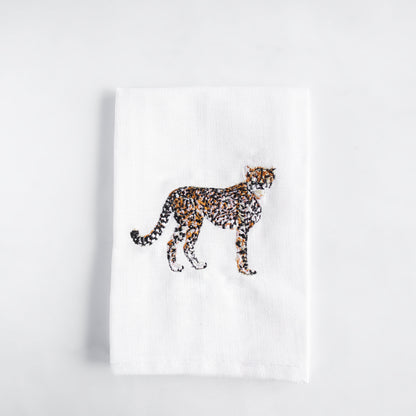 Napkins with Cheetah Embroidery