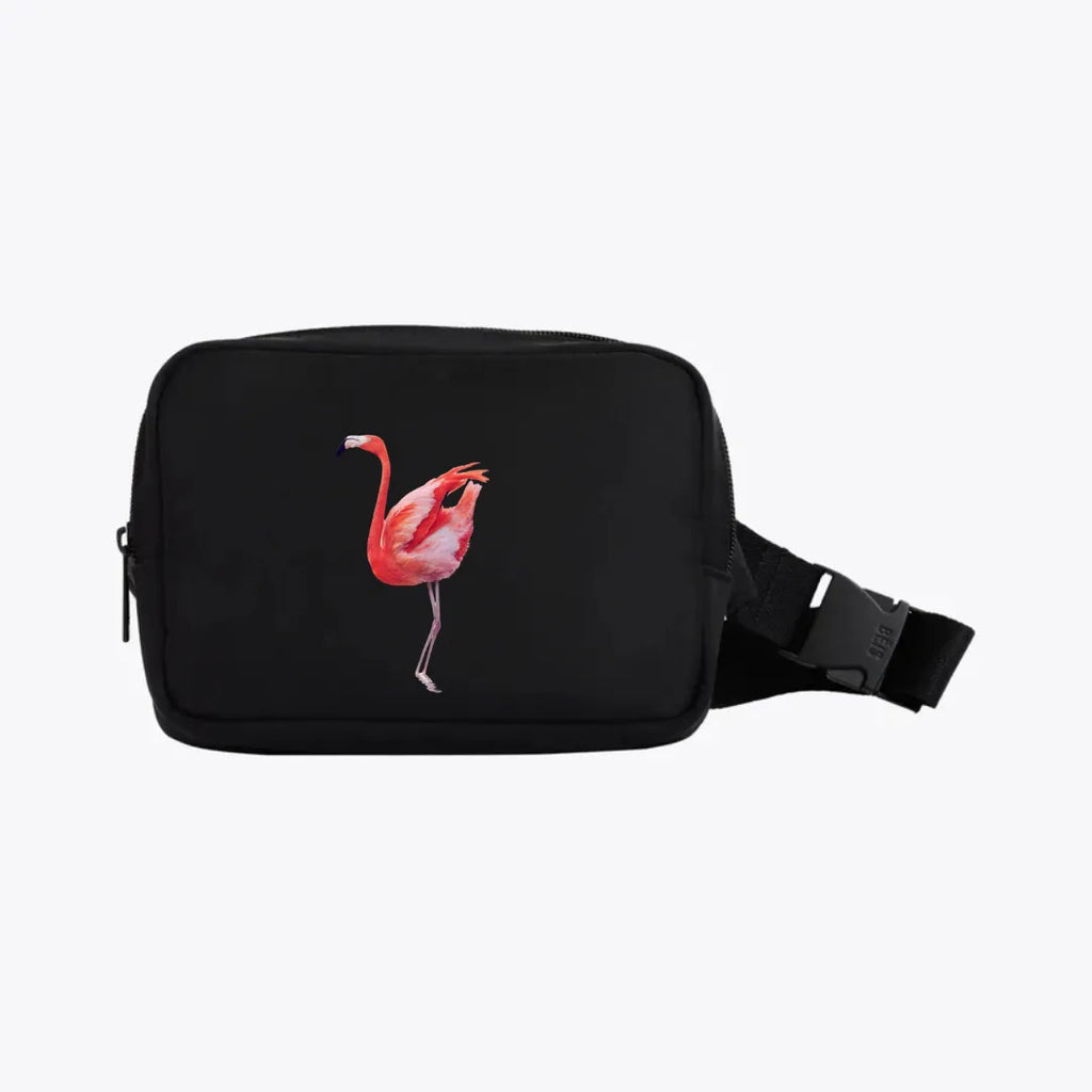 Everyday Belt Bag in Flamingo by Ilisah, a lightweight fanny pack perfect for adventures, handmade in Kenya.