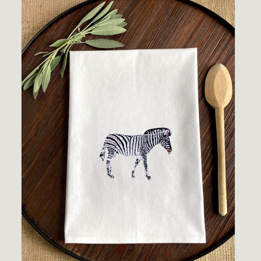 Napkins with Zebra Embroidery