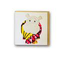 Handmade Kitenge Celebration Greetings Card featuring a Happy Hippo by ILISAH, perfect for holiday cheer, 500.00 size.