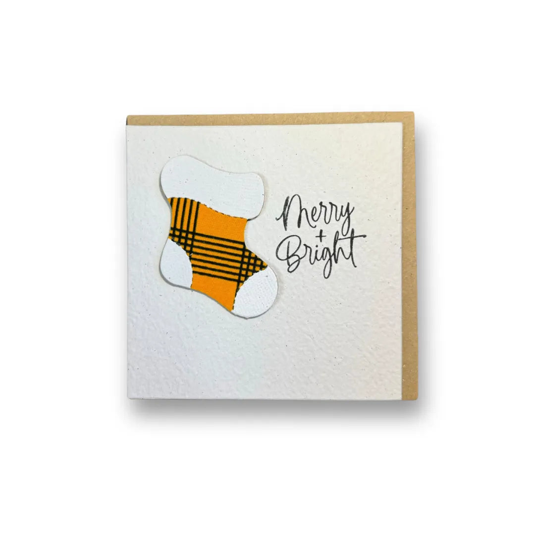 Handmade ILISAH Kitenge Celebration Holiday Card featuring vibrant colors, perfect for festive gifting and special occasions.