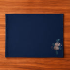 Christmas Table Mats by Ilisah in navy blue, featuring a festive acorn motif, set of 4, perfect for holiday dining.