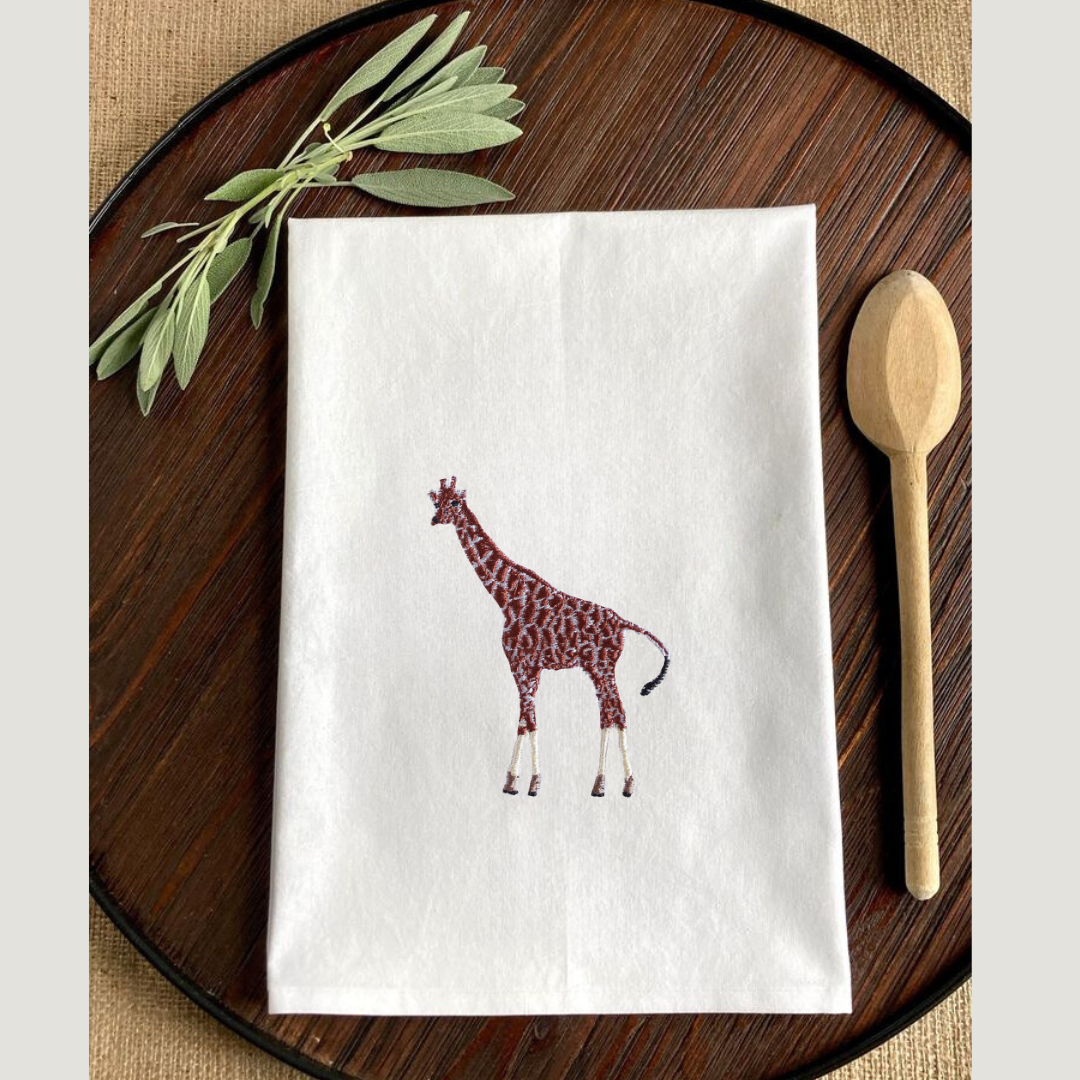 Napkins with Giraffe Embroidery