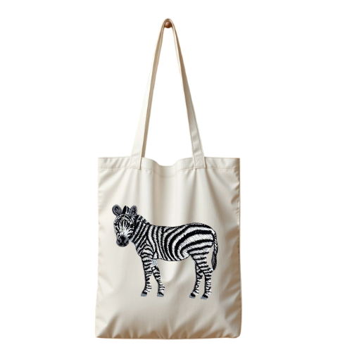Canvas Tote - Zebra