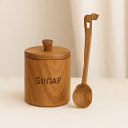 Wooden Teaspoons with Animal Handles by ILISAH, set of 6, featuring hand-carved animal-themed handles, perfect for gifting...